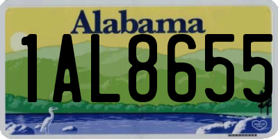 AL license plate 1AL8655