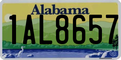AL license plate 1AL8657