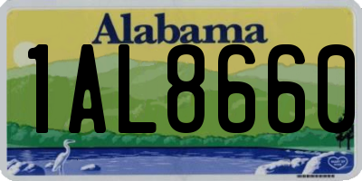 AL license plate 1AL8660