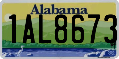 AL license plate 1AL8673