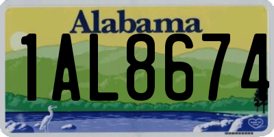 AL license plate 1AL8674