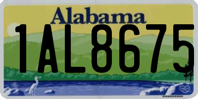 AL license plate 1AL8675