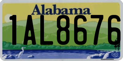 AL license plate 1AL8676