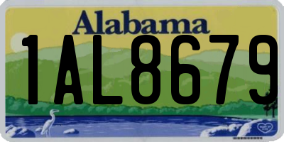 AL license plate 1AL8679
