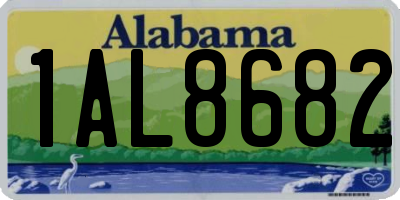 AL license plate 1AL8682