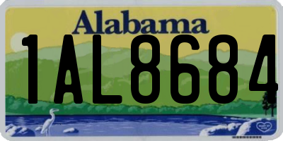 AL license plate 1AL8684