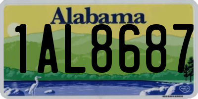 AL license plate 1AL8687