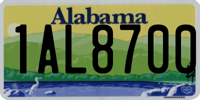 AL license plate 1AL8700