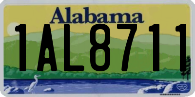 AL license plate 1AL8711