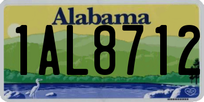 AL license plate 1AL8712