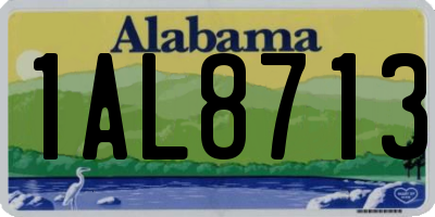 AL license plate 1AL8713