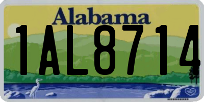 AL license plate 1AL8714