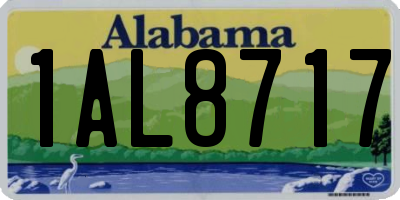 AL license plate 1AL8717