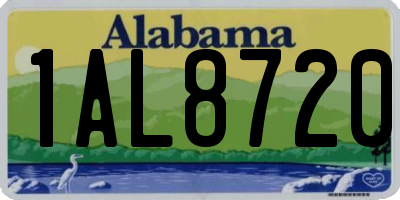 AL license plate 1AL8720