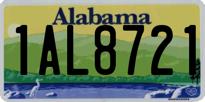 AL license plate 1AL8721