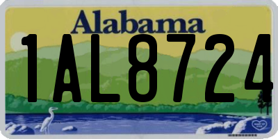 AL license plate 1AL8724