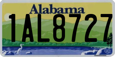 AL license plate 1AL8727