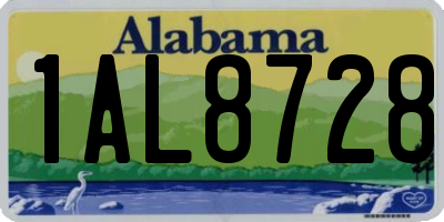 AL license plate 1AL8728