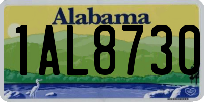 AL license plate 1AL8730