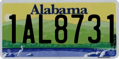 AL license plate 1AL8731