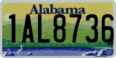 AL license plate 1AL8736