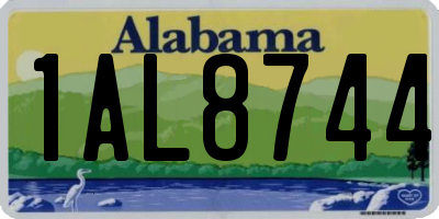 AL license plate 1AL8744