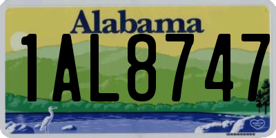 AL license plate 1AL8747