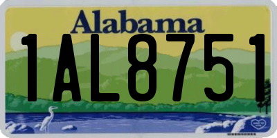 AL license plate 1AL8751