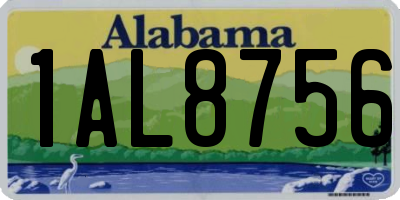 AL license plate 1AL8756