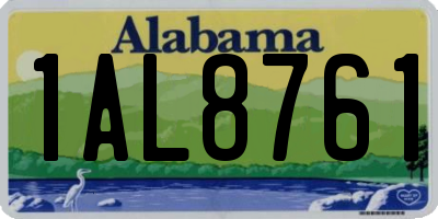 AL license plate 1AL8761