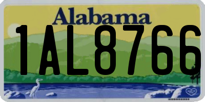 AL license plate 1AL8766