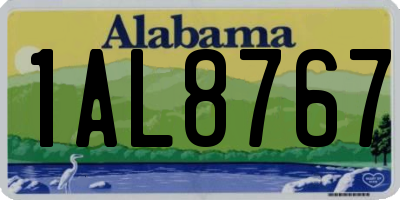 AL license plate 1AL8767