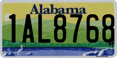 AL license plate 1AL8768