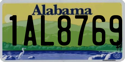 AL license plate 1AL8769