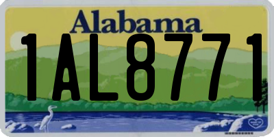 AL license plate 1AL8771