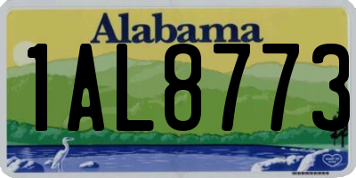 AL license plate 1AL8773