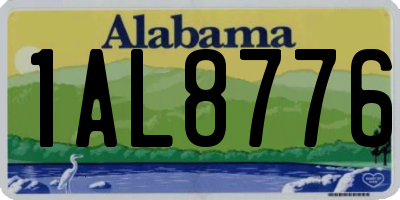 AL license plate 1AL8776