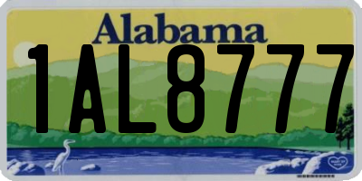 AL license plate 1AL8777