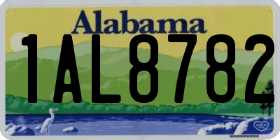 AL license plate 1AL8782