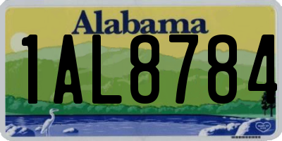AL license plate 1AL8784