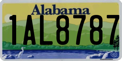 AL license plate 1AL8787