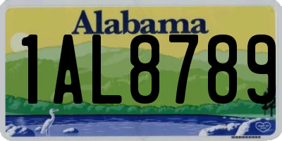 AL license plate 1AL8789