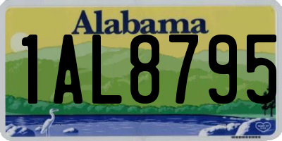 AL license plate 1AL8795