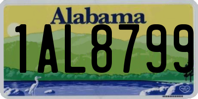 AL license plate 1AL8799