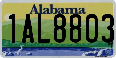 AL license plate 1AL8803