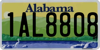AL license plate 1AL8808