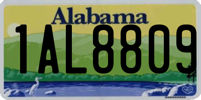 AL license plate 1AL8809