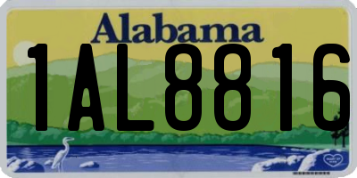AL license plate 1AL8816
