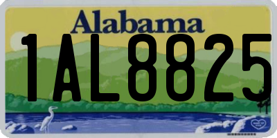 AL license plate 1AL8825
