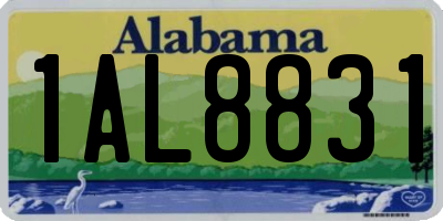 AL license plate 1AL8831